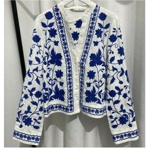 ZARA linen jacket BUST measures 36" NEW with tags